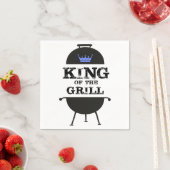 Koning van de Gril, zwarte blauwe kroon Servet (Insitu)