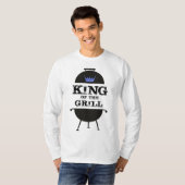 Koning van de Gril, zwarte blauwe kroon T-shirt (Voorkant volledig)