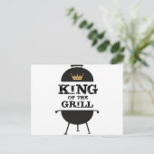 Koning van de Gril, zwarte goudkroon Briefkaart (Staand voorkant)
