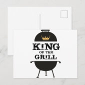 Koning van de Gril, zwarte goudkroon Briefkaart (Voorkant / Achterkant)