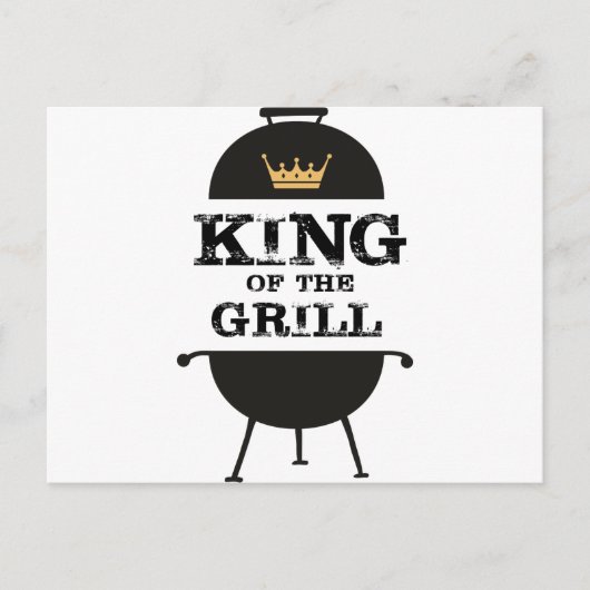 Koning van de Gril, zwarte goudkroon Briefkaart (Voorkant)