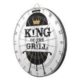 Koning van de Gril, zwarte goudkroon Dartbord (Voorkant Rechts)