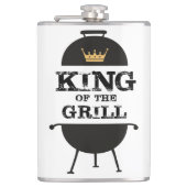 Koning van de Gril, zwarte goudkroon Heupfles (Voorkant)