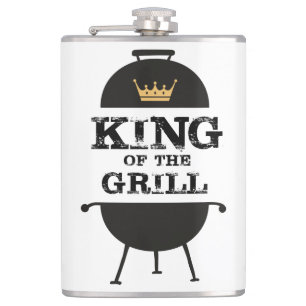Koning van de Gril, zwarte goudkroon Heupfles