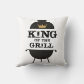 Koning van de Gril, zwarte goudkroon Kussen (Achterkant)