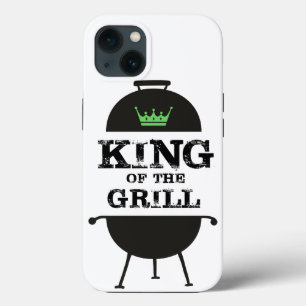 Koning van de Gril, zwarte groene kroon Case-Mate iPhone Case