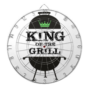 Koning van de Gril, zwarte groene kroon Dartbord