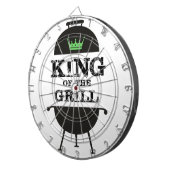 Koning van de Gril, zwarte groene kroon Dartbord (Voorkant Rechts)