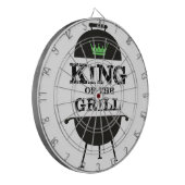 Koning van de Gril, zwarte groene kroon Dartbord (Voorkant Links)