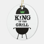 Koning van de Gril, zwarte groene kroon Keramisch Ornament (Links)