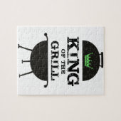 Koning van de Gril, zwarte groene kroon Legpuzzel (Horizontaal)