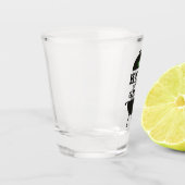 Koning van de Gril, zwarte groene kroon Shot Glas (Links)