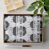 Koning van de Gril, zwarte groene kroon Tissuepapier (Geschenk)