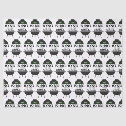 Koning van de Gril, zwarte groene kroon Tissuepapier (Voorkant)