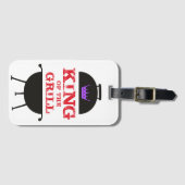 Koning van de Gril, zwarte Paarse kroonrood Bagagelabel (Voorkant (horizontaal))