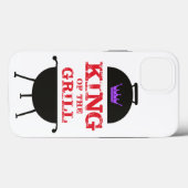 Koning van de Gril, zwarte Paarse kroonrood Case-Mate iPhone Case (Achterkant (horizontaal))