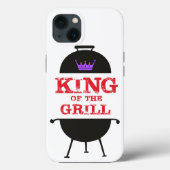 Koning van de Gril, zwarte Paarse kroonrood Case-Mate iPhone Case (Achterkant)