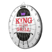 Koning van de Gril, zwarte Paarse kroonrood Dartbord (Voorkant Rechts)
