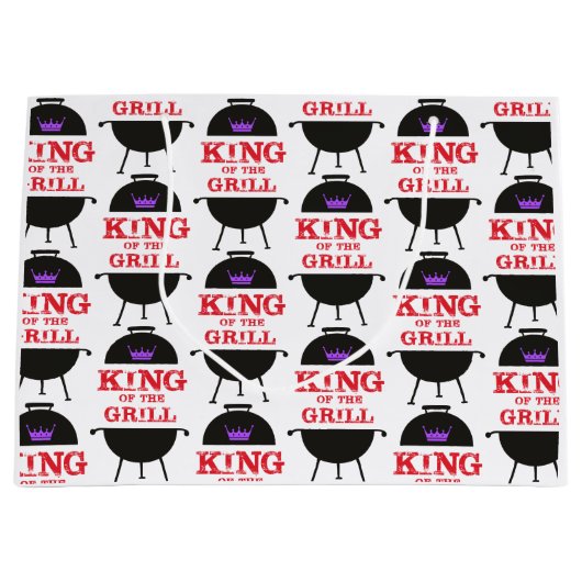 Koning van de Gril, zwarte Paarse kroonrood Groot Cadeauzakje (Voorkant)