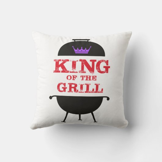 Koning van de Gril, zwarte Paarse kroonrood Kussen (Achterkant)