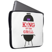 Koning van de Gril, zwarte Paarse kroonrood Laptop Sleeve (Voorkant Rechts)