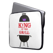 Koning van de Gril, zwarte Paarse kroonrood Laptop Sleeve (Voorkant Links)