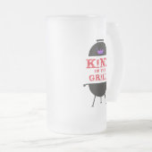 Koning van de Gril, zwarte Paarse kroonrood Matglas Bierpul (Voorkant rechts)