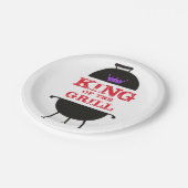 Koning van de Gril, zwarte Paarse kroonrood Papieren Bordje (Gekanteld)