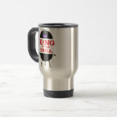 Koning van de Gril, zwarte Paarse kroonrood Reisbeker (Voorkant links)