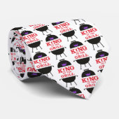 Koning van de Gril, zwarte Paarse kroonrood Stropdas (Opgerold)