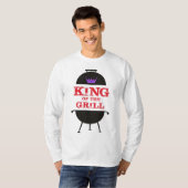 Koning van de Gril, zwarte Paarse kroonrood T-shirt (Voorkant volledig)