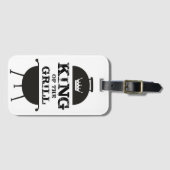 Koning van de Gril, zwarte witte kroon Bagagelabel (Voorkant (horizontaal))