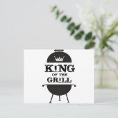 Koning van de Gril, zwarte witte kroon Briefkaart (Staand voorkant)