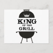 Koning van de Gril, zwarte witte kroon Briefkaart (Voorkant)