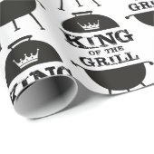Koning van de Gril, zwarte witte kroon Cadeaupapier (Rol Hoek)