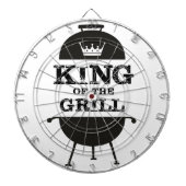Koning van de Gril, zwarte witte kroon Dartbord (Voorkant)