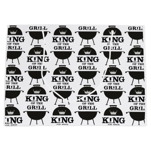 Koning van de Gril, zwarte witte kroon Groot Cadeauzakje (Voorkant)