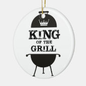 Koning van de Gril, zwarte witte kroon Keramisch Ornament (Links)