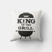 Koning van de Gril, zwarte witte kroon Kussen (Achterkant)