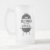 Koning van de Gril, zwarte witte kroon Matglas Bierpul (Links)