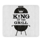 Koning van de Gril, zwarte witte kroon Snijplank (Voorkant)