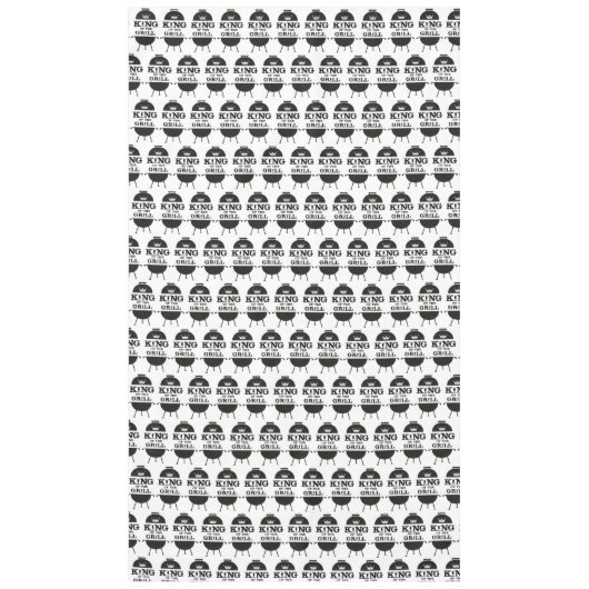 Koning van de Gril, zwarte witte kroon Tafelkleed (Voorkant)