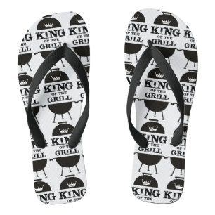 Koning van de Gril, zwarte witte kroon Teenslippers