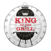 Koning van de Gril, zwarte witte kroonrood Dartbord (Voorkant)