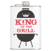 Koning van de Gril, zwarte witte kroonrood Heupfles (Voorkant)