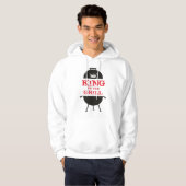 Koning van de Gril, zwarte witte kroonrood Hoodie (Voorkant volledig)