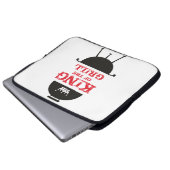 Koning van de Gril, zwarte witte kroonrood Laptop Sleeve (Voorkant onderkant)