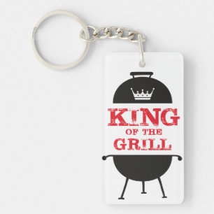 Koning van de Gril, zwarte witte kroonrood Sleutelhanger