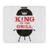 Koning van de Gril, zwarte witte kroonrood Snijplank (Voorkant)