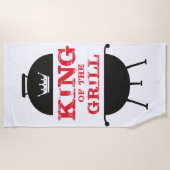 Koning van de Gril, zwarte witte kroonrood Strandlaken (Voorkant)